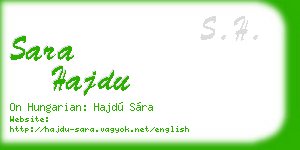 sara hajdu business card