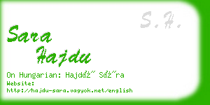 sara hajdu business card